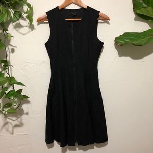 Theory Black Bonbi Zipper 100% Silk Knit Dress 4